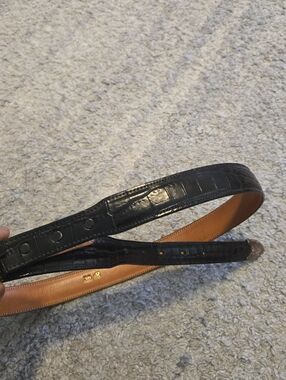 Max Lang Houston Genuine Alligator Leather Belt Black 36 Western Luxury Handcra